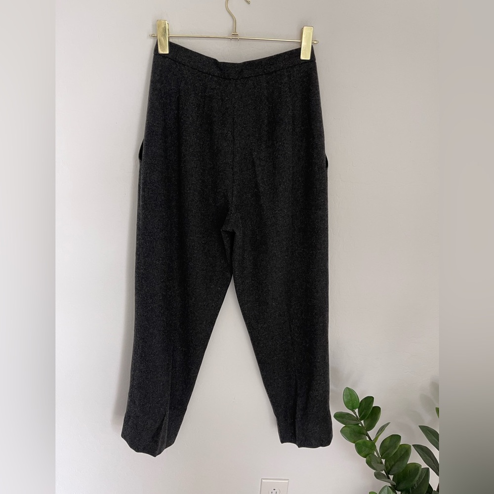 DONNA KARAN NEW YORK High Waist Pintuck 100% Cashmere Pants Size 6 - Picture 5 of 9